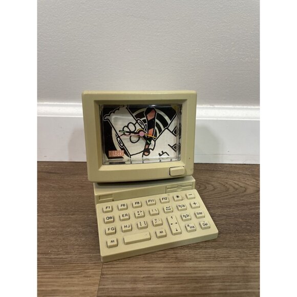 Vintage Dilbert Computer Alarm Clock Novelty 90s Desk Clock Retro Office Decor - Picture 1 of 6